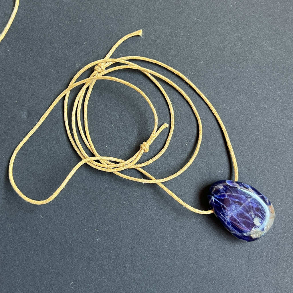 Colier pandantiv sodalit DROP, pietre semipretioase - druzy.ro 2 