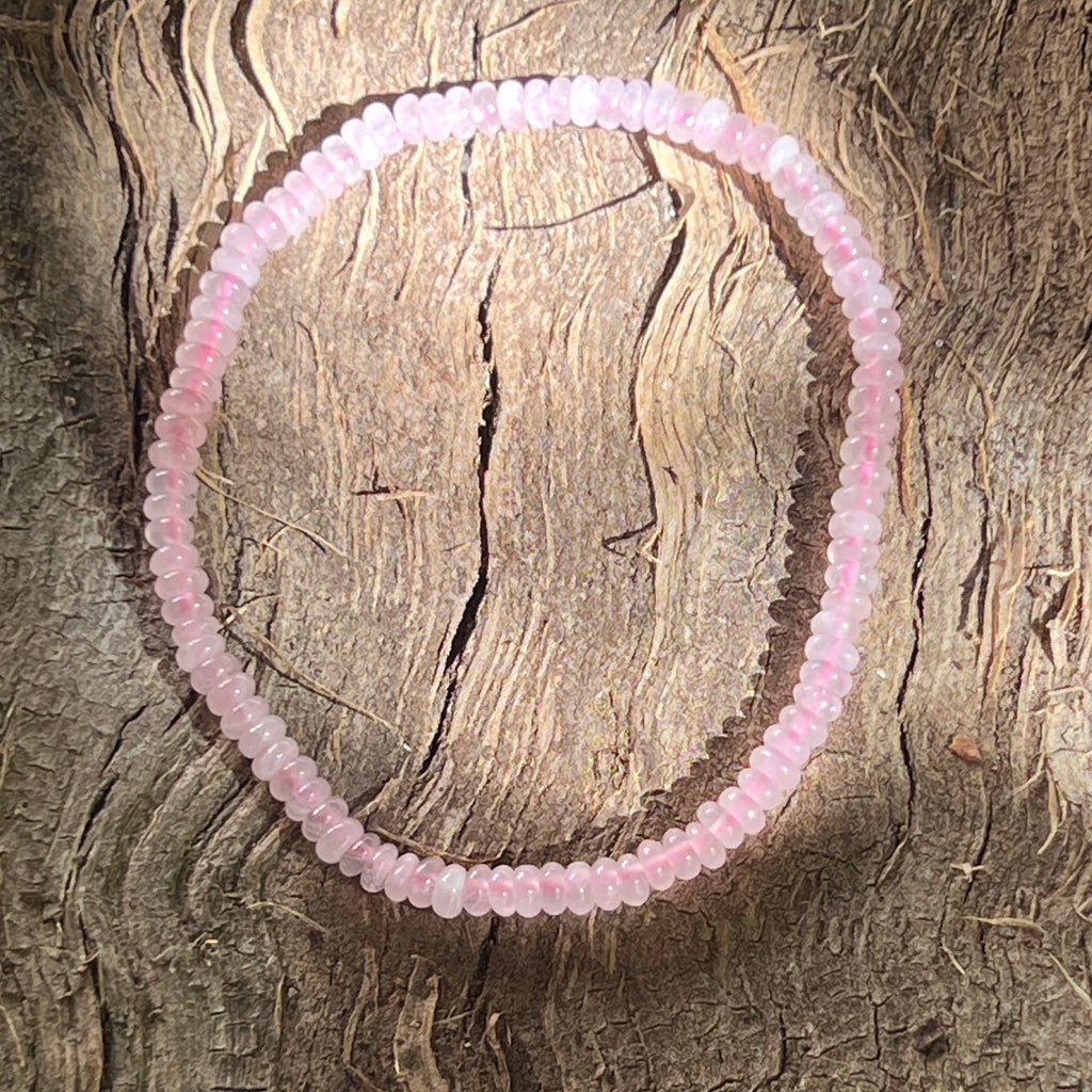 Bratara discuri cuart roz 4 mm, pietre semipretioase - druzy.ro 3 