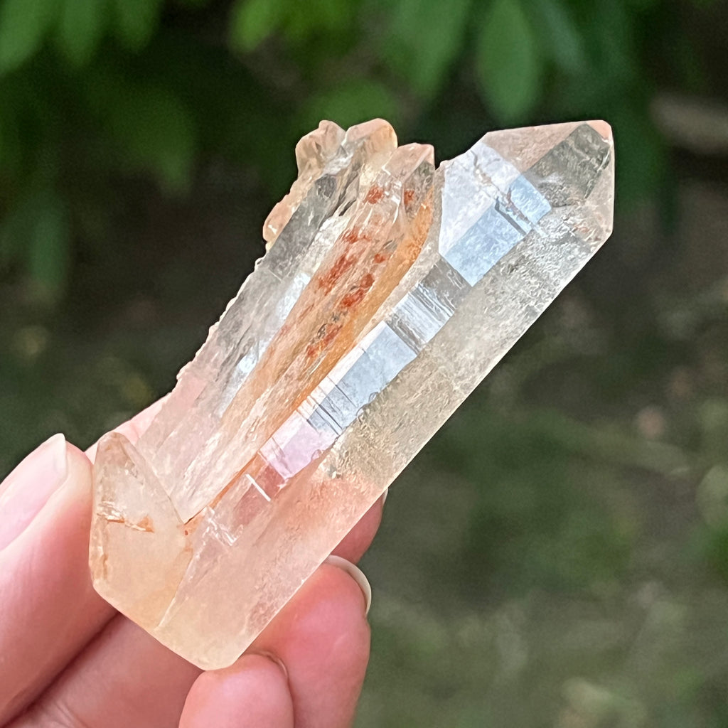 Cristal de cuarț cu incluziuni de goethit brun-portocaliu | Model 6, pietre semipretioase - druzy.ro 5 