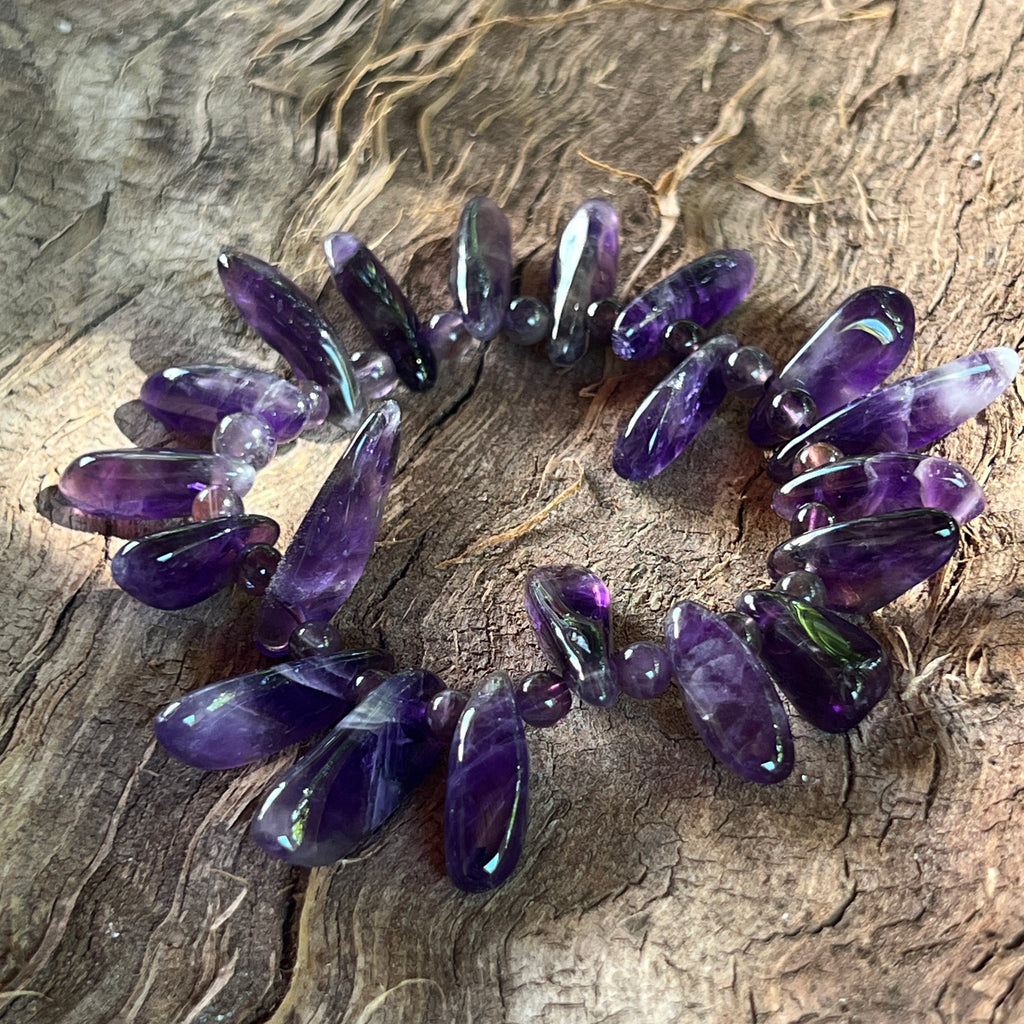 Bratara ametist Tribal, pietre semipretioase - druzy.ro 2 
