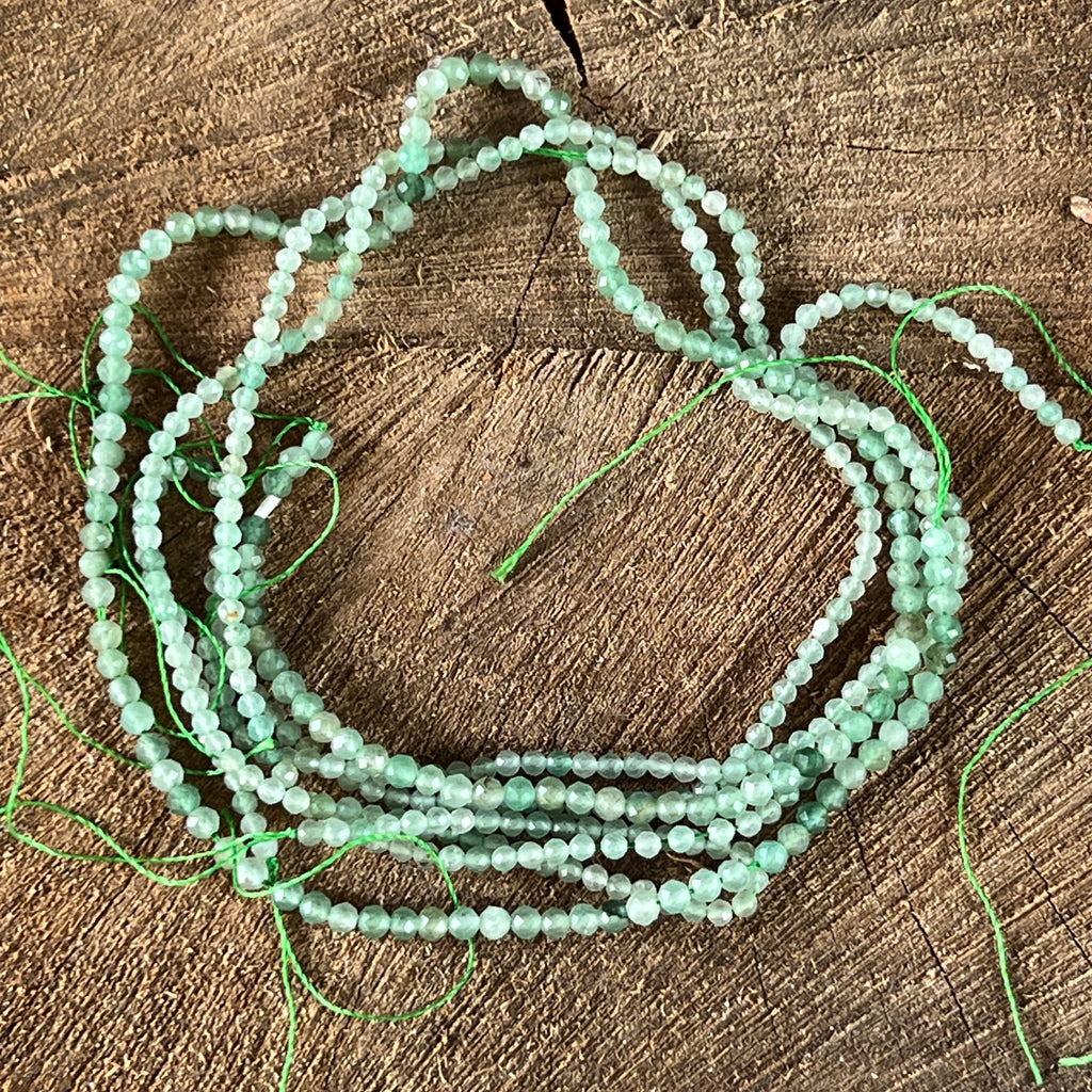 Sirag margele pietre semipretioase sfere fatetate AVENTURIN VERDE, pietre semipretioase - druzy.ro 2 