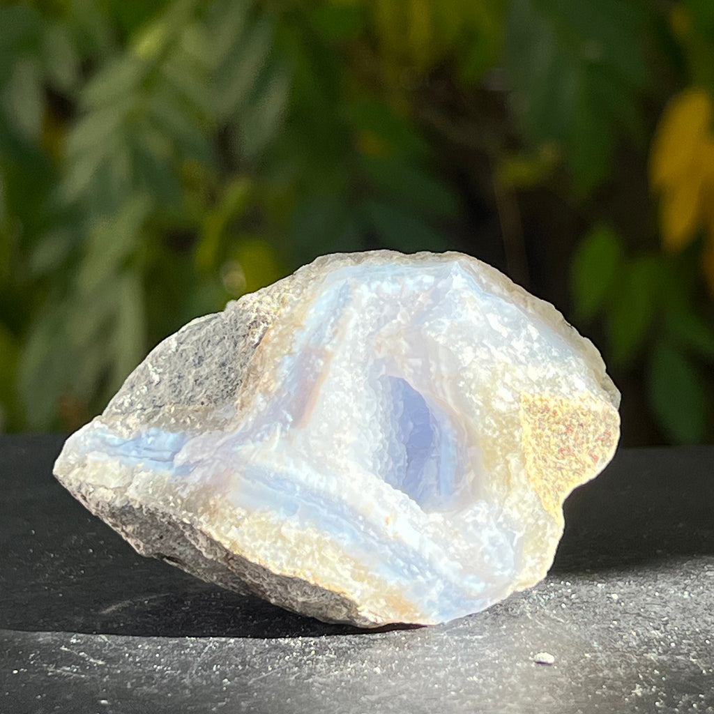 Calcedonie albastra /blue lace/ agat albastru piatra bruta model Af11, druzy.ro, cristale 4