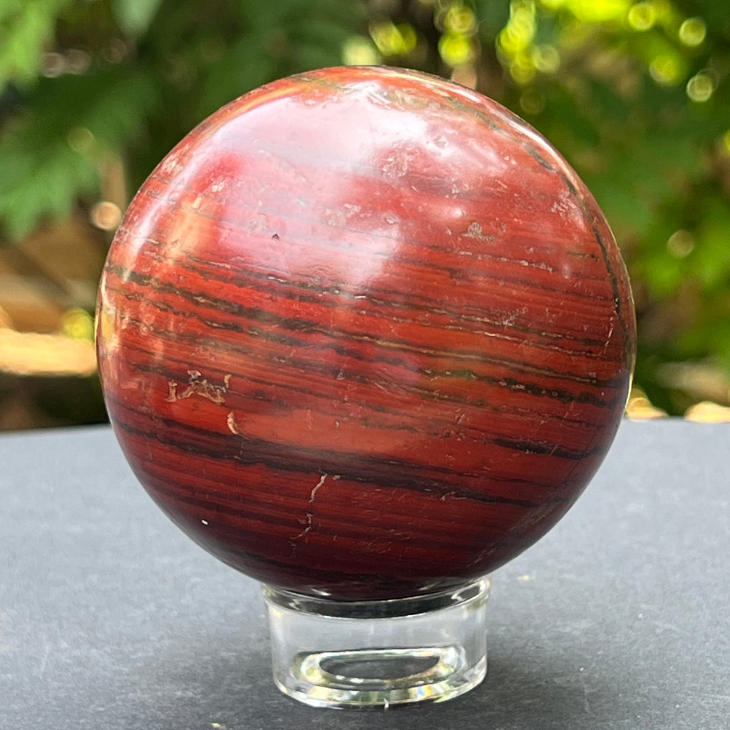 Sfera jasp rosu din Zimbabwe m4, pietre semipretioase - druzy.ro 1 