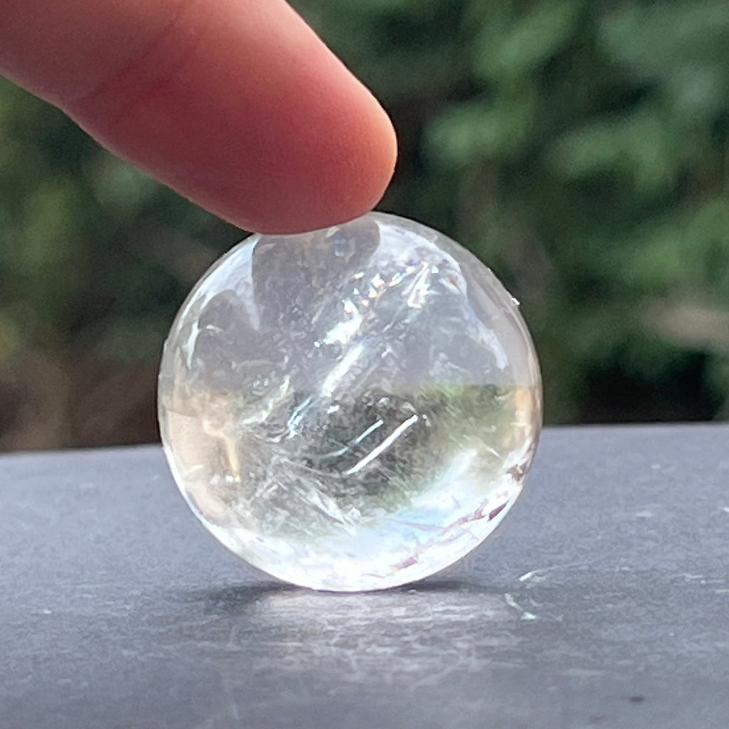 Sfera cuart incolor 2.5 cm / cristal de stanca, glob cristal m4, druzy.ro, cristale 2