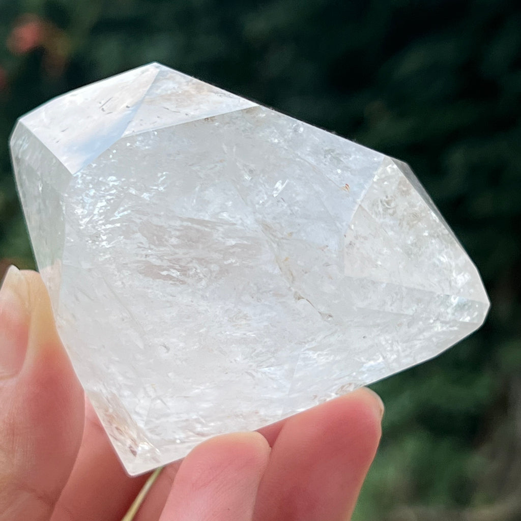 Cuart curcubeu forma diamant caliate extra, cristal de stanca/cuart incolor m5, druzy.ro, cristale 6