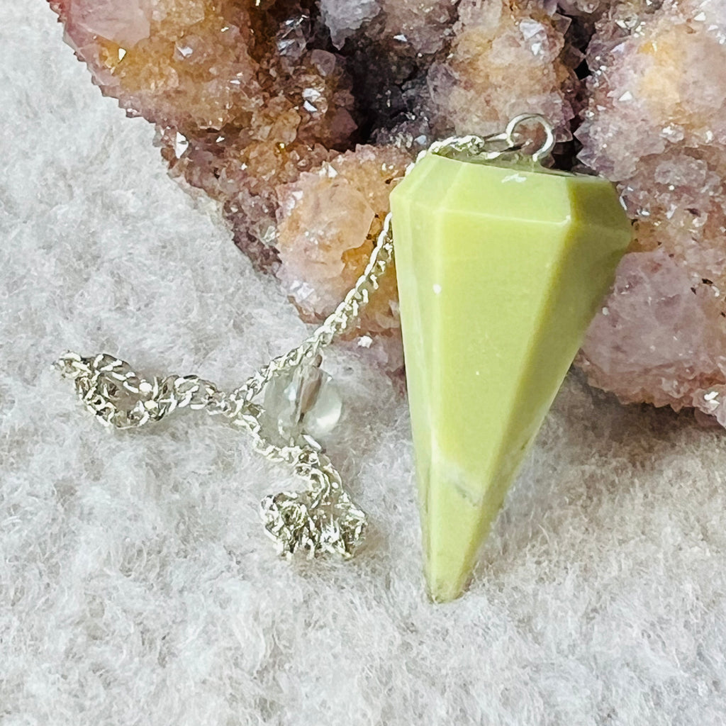 Pendul serpentin cu bila cuart, druzy.ro, cristale 1