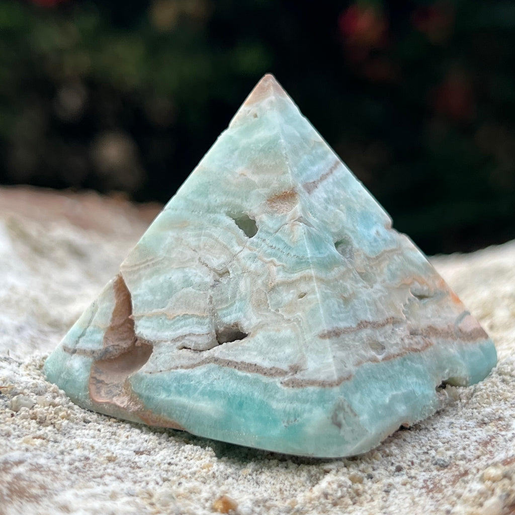 Piramida aragonit albastru m2, druzy.ro, cristale 2