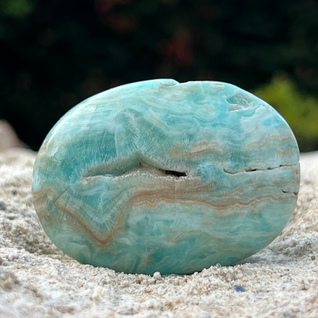 Palmstone aragonit albastru m4, druzy.ro, cristale 4