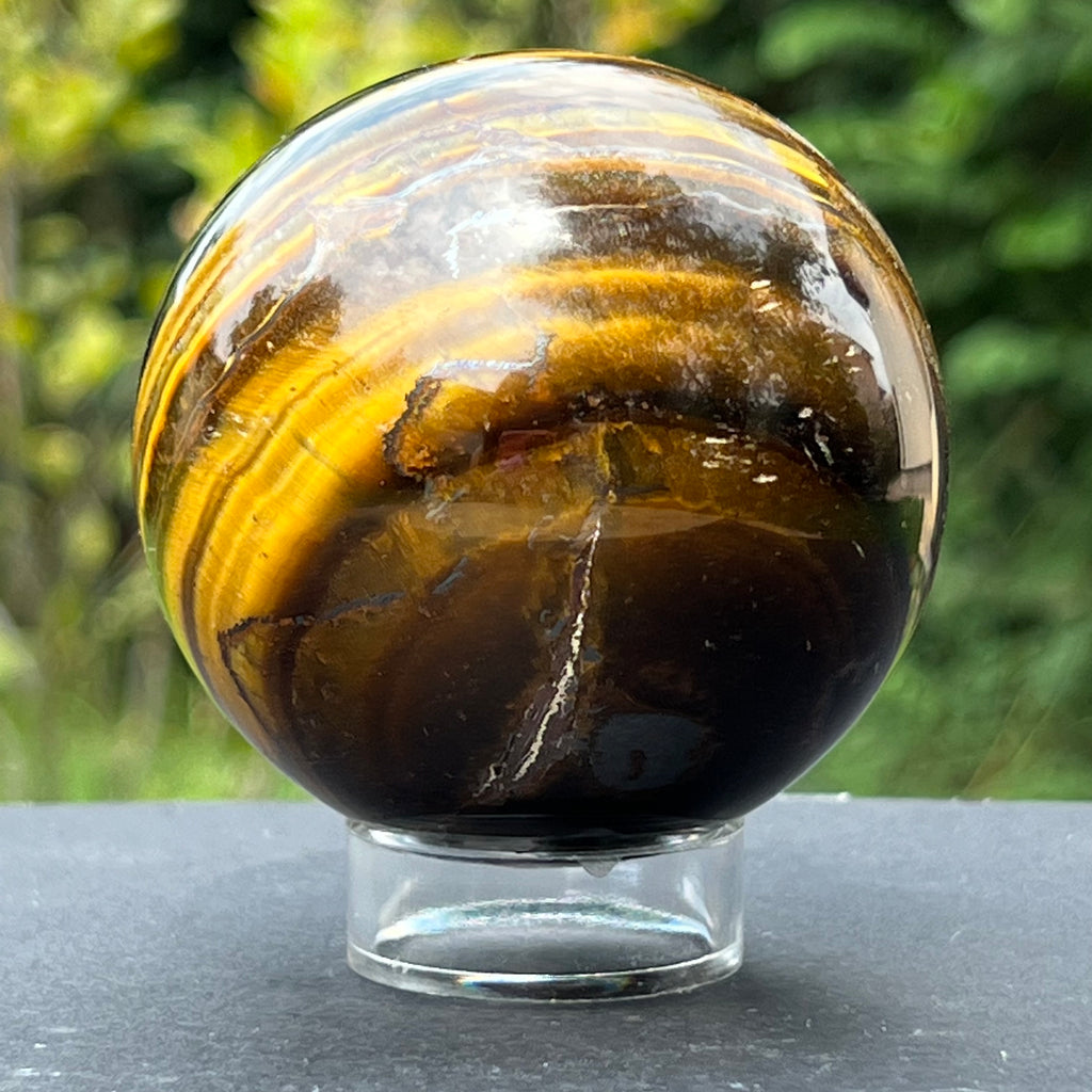 Ochi de tigru sfera model 3, druzy.ro, cristale 6
