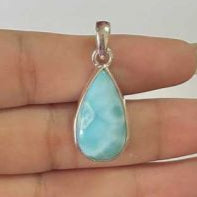 Pandantiv larimar argint model 3, pietre semipretioase - druzy.ro 2 