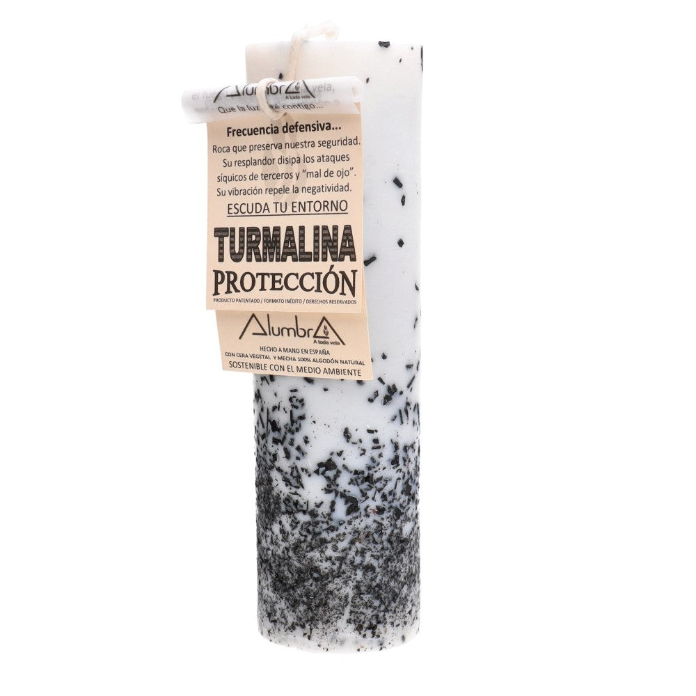 Lumânare cu insertii de turmalina | Protection, pietre semipretioase - druzy.ro 1 
