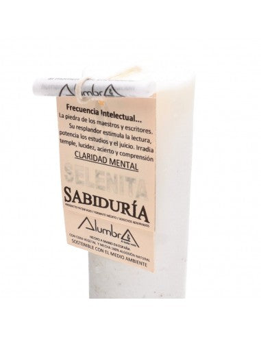 Lumânare cu insertii de selenit | Wisdom, pietre semipretioase - druzy.ro 2 