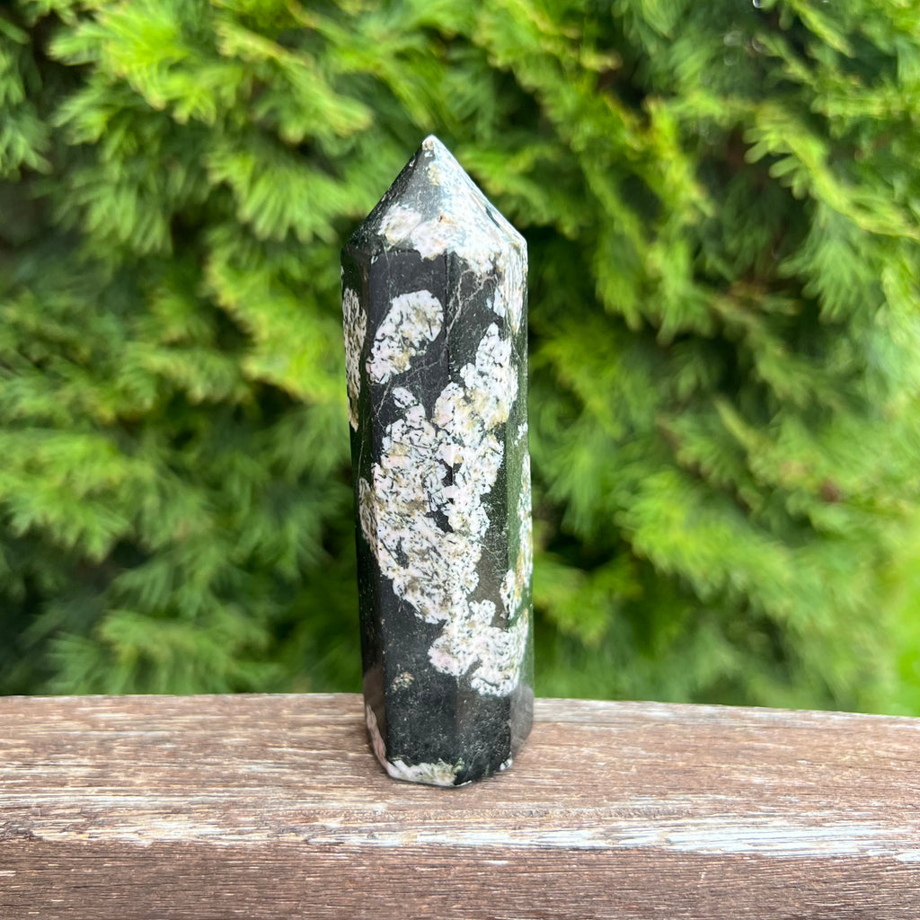 Obelisc/turn obsidian zapada 10 cm, druzy.ro, cristale 1