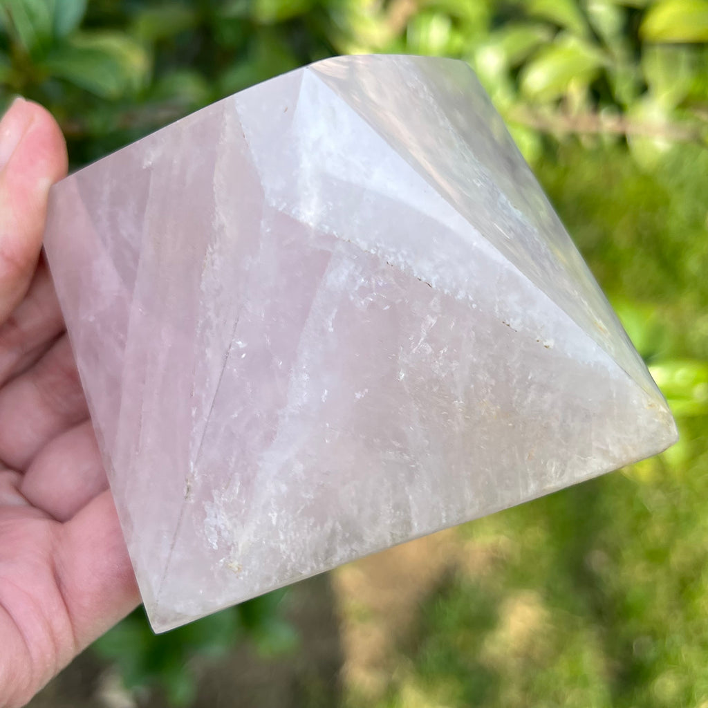 Piramida XL cuart roz, druzy.ro, cristale 2
