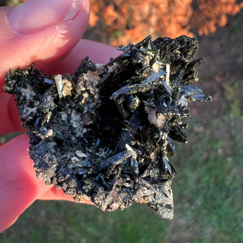 Cluster egirin mini cuart fumuriu/negru Zomba m11, druzy.ro, cristale 3